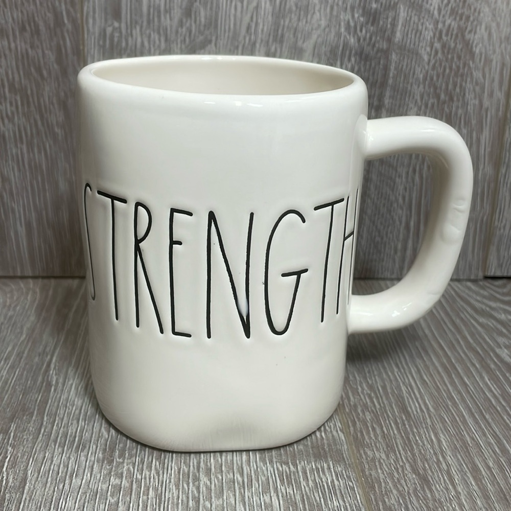 NWT Rae Dunn “STRENGTH” Ceramic Coffee Tea Mug